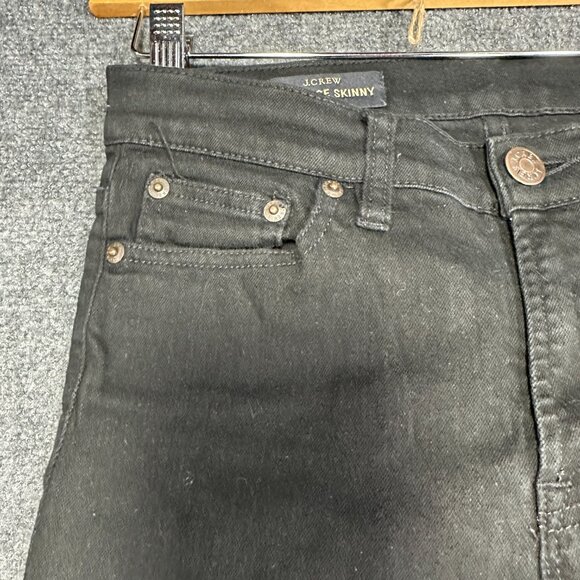 J Crew Jeans Womens 27 High Rise Skinny Black Cotton Stretch Pockets - Picture 4 of 9